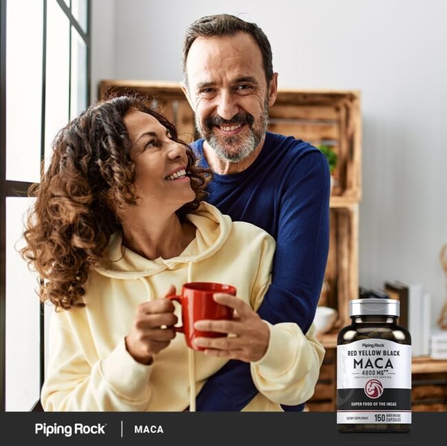 Piping Rock Red Yellow Black Maca 4,800mg - Treating Low Libido, Sexual Dysfunction or Infertility