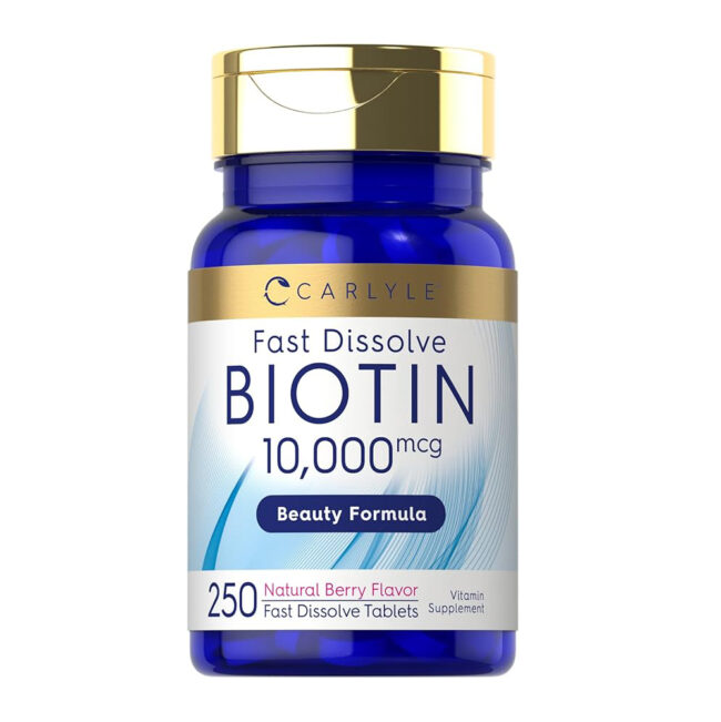 Carlyle Biotin Fast Dissolve 10,000mcg Beauty Formula Skin, Hair & Nails