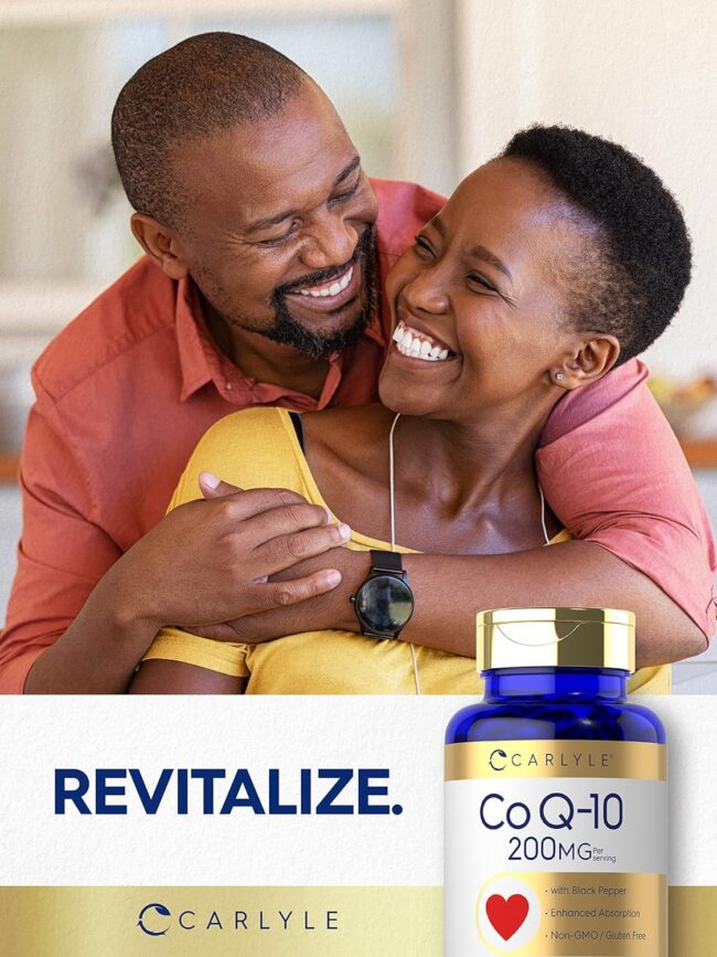 Carlyle CoQ 10 200mg per Serving Support Heart Health & Diabetes