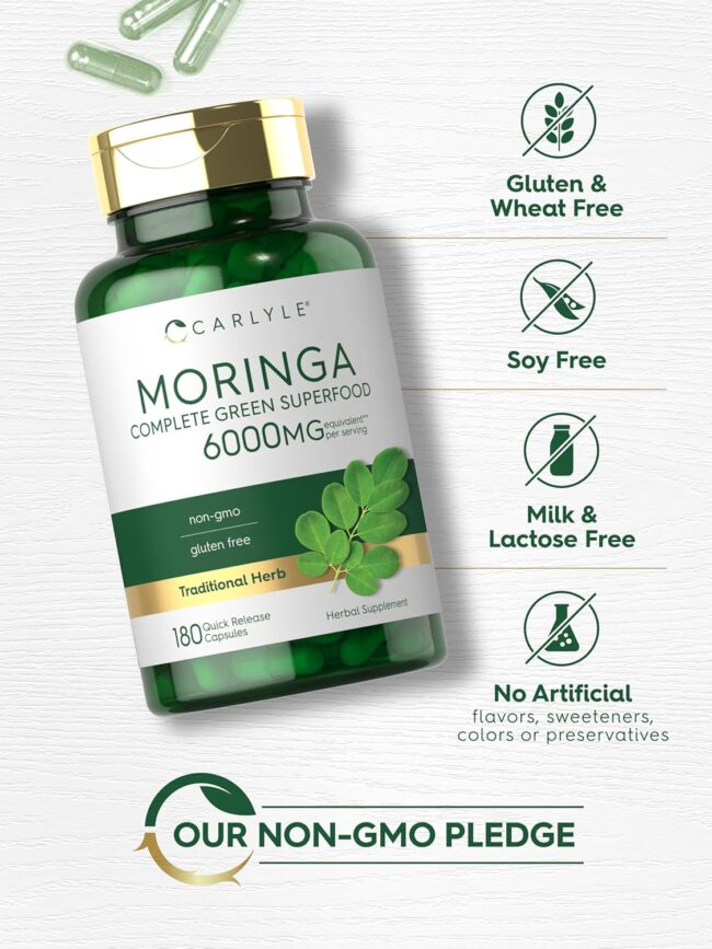 Carlyle Moringa Complete Green Superfood 6,000mg per Serving