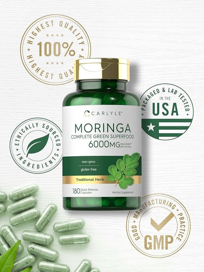 Carlyle Moringa Complete Green Superfood 6,000mg per Serving