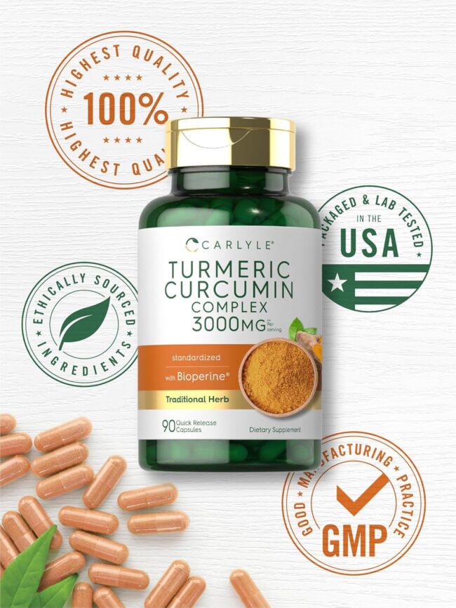 Carlyle Turmeric Curcumin with Black Pepper 3000mg