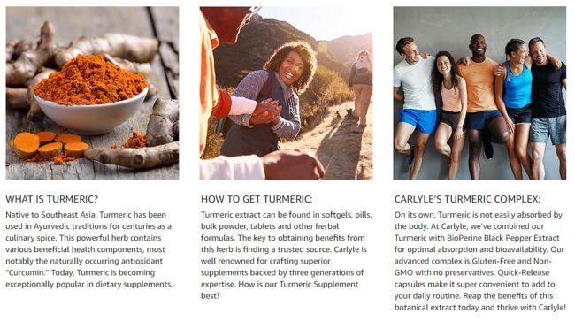 Carlyle Turmeric Curcumin with Black Pepper 3000mgCarlyle Turmeric Curcumin with Black Pepper 3000mg