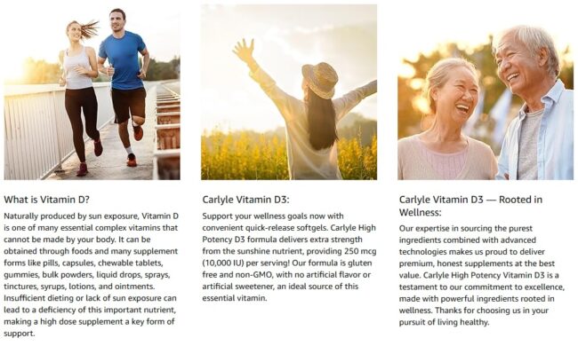 Carlyle Vitamin D3 10000 IU