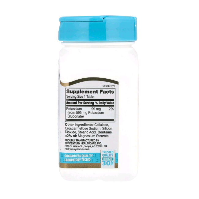 21st Century Potassium Gluconate 595mg Mineral Balance Support