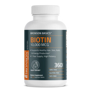 Bronson Nutrition Biotin 10,000mcg For Skin, Hair & Nails