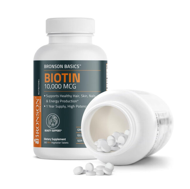 Bronson Nutrition Biotin 10,000mcg For Skin, Hair & Nails