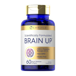 Carlyle Brain Up Supplement with L Theanine, Bacopa & B 12