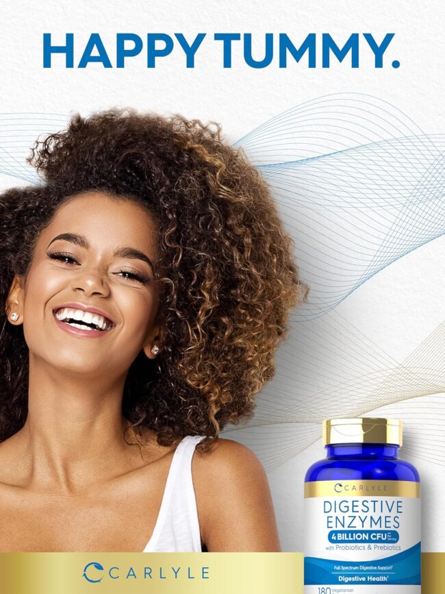 Carlyle Digestive Enzymes with Probiotics & Prebiotics Digestive Health