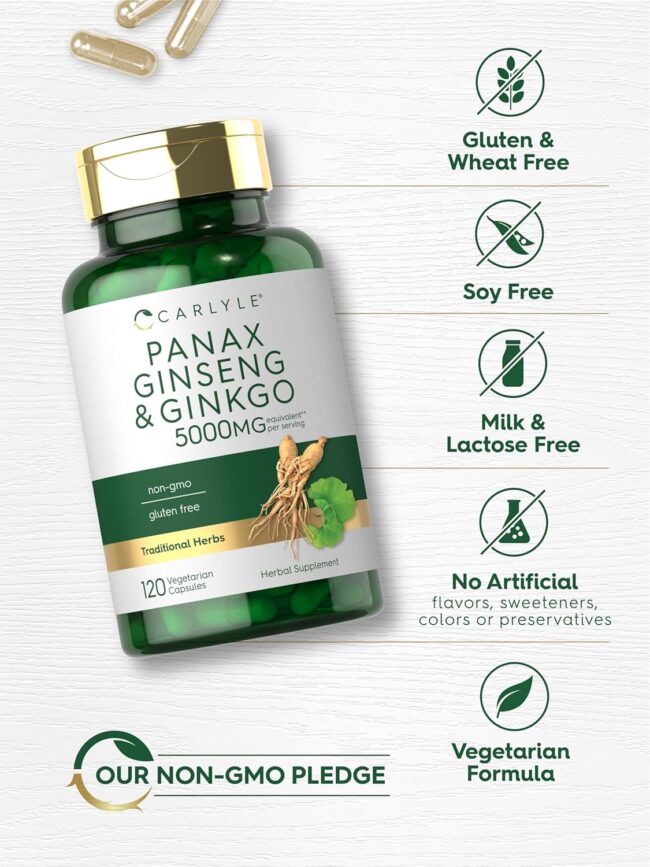 Carlyle Panax Ginseng & Ginkgo Biloba Supports Immune System
