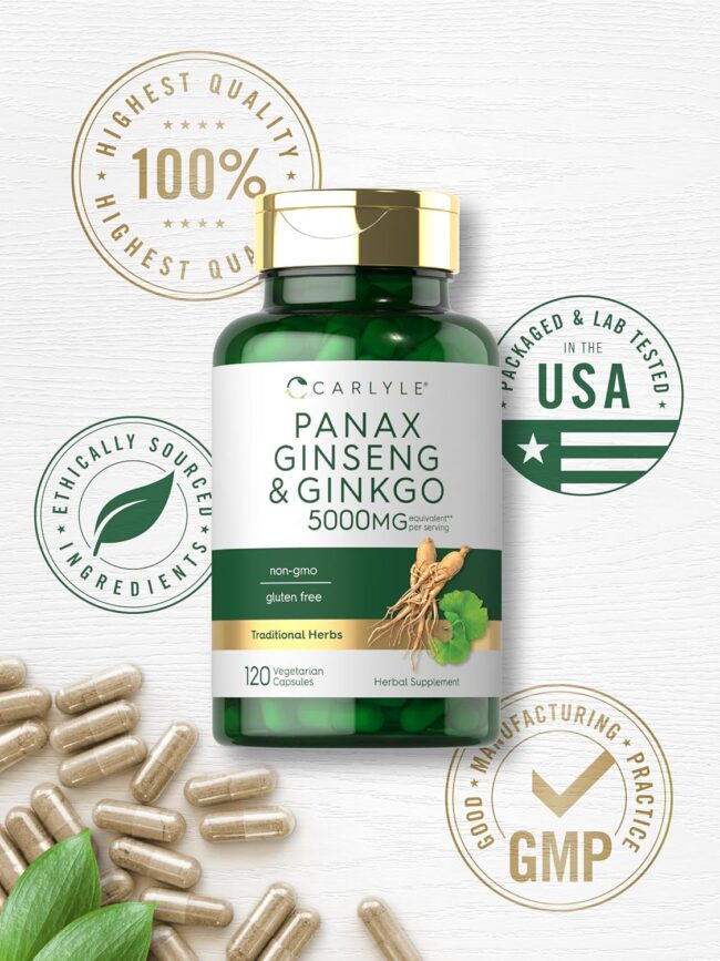 Carlyle Panax Ginseng & Ginkgo Biloba Supports Immune System