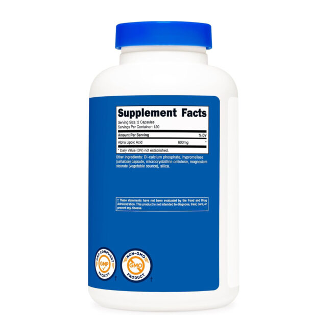 Nutricost Alpha Lipoic Acid 600mg Per Serving Antioxidant