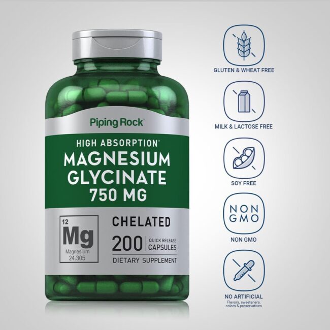 Piping Rock Magnesium Glycinate 750mg 1