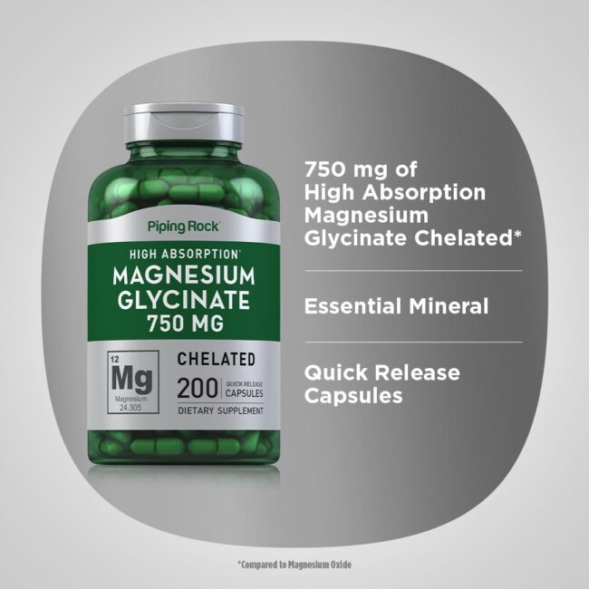 Piping Rock Magnesium Glycinate 750mg 2