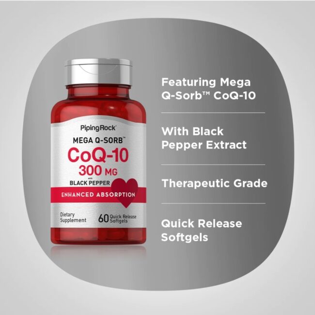 Piping Rock Mega Q SORB CoQ 10 300mg 1