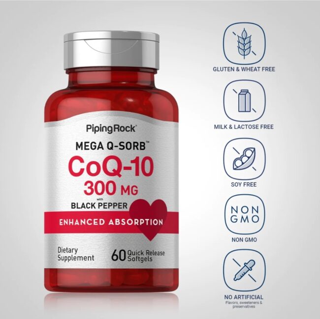 Piping Rock Mega Q SORB CoQ 10 300mg 2