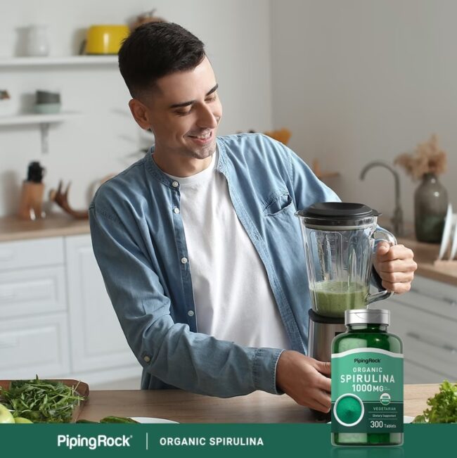 Piping Rock Organic Spirulina 1,000mg Support Immune System