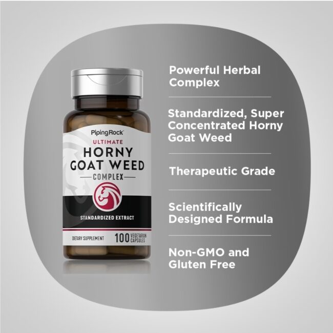 Piping Rock Ultimate Horny Goat Weed Complex Decreases Bone Loss of the Spine