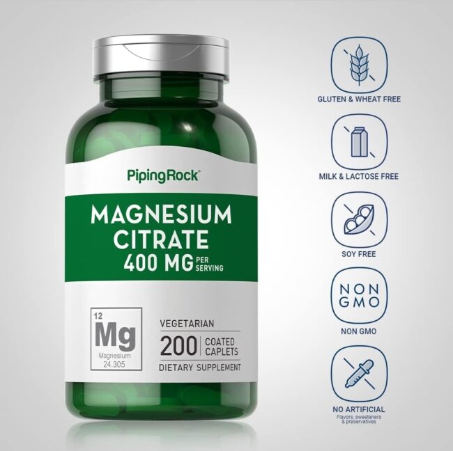 PipingRock Magnesium Citrate 400mg