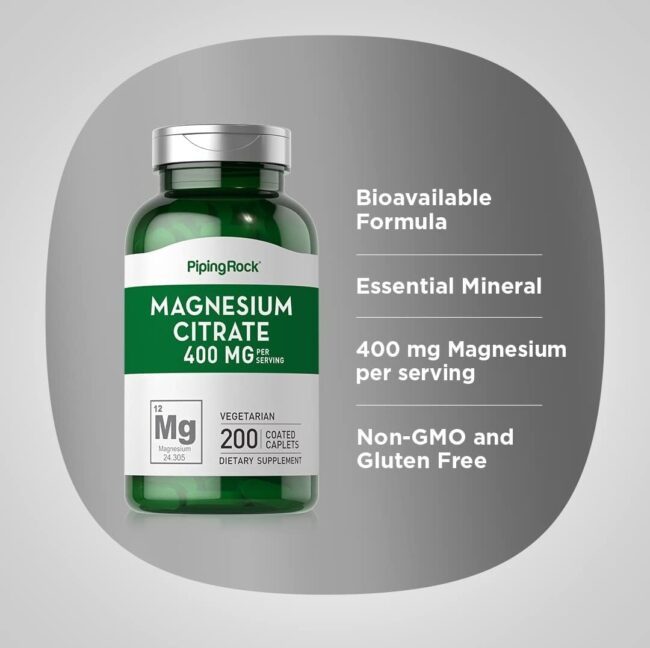PipingRock Magnesium Citrate 400mg