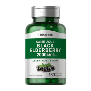 PipingRock Sambucus Black Elderberry 2,000 per Serving To Treat Cold & Flu